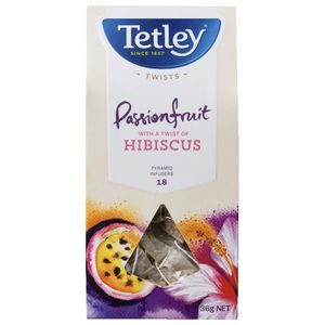 Tetley Passionfruit and Hibiscus Infusion Tea Bags 18 Pack