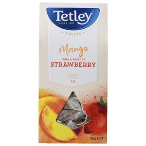 Tetley Mango and Strawberry Infusion Tea Bags 18 Pack