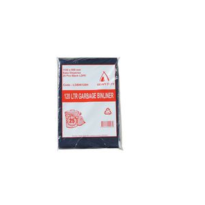 Tailored Packaging Heavy Duty Bin Liners 120L 25 Pack Black