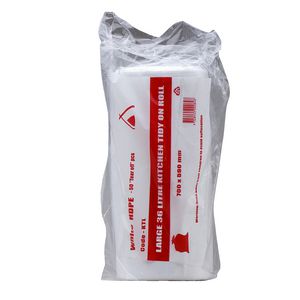 Tailored Packaging Kitchen Bin Liners 36L 50 Pack White