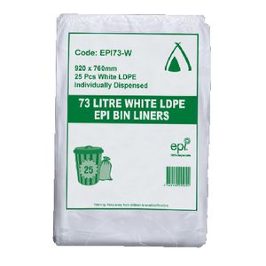 Tailored Packaging Degradable Bin Liner White 73L 250 Pack