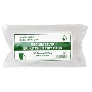 Tailored Packaging Degradable Bin Liner White 27L 50 Pack
