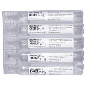 First Aiders Choice Saline Eye And Wound Wash 20mL 5 Pack