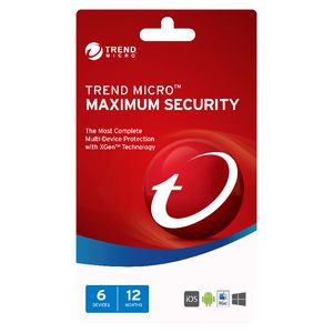 Trend Micro Maximum Security 6 Devices 12 Months Card