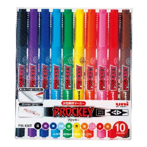 Uni-Ball Prockey Dual Permanent Marker Assorted 10 Pack