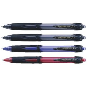 Uni Power Tank Ballpoint Pen 1.0mm Assorted 4 Pack