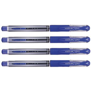 Uni-Ball Signo Fine Grip Gel Pen 0.7 Blue 4 Pack
