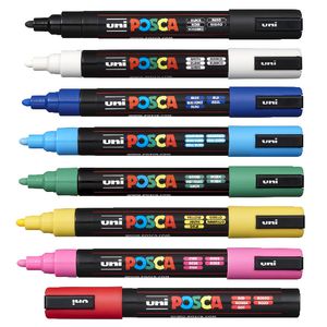 Uni POSCA PC-5M Poster Coloured Marker Assorted 8 Pack