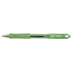 Uni Laknock Retractable Ballpoint Pen Transparent Green