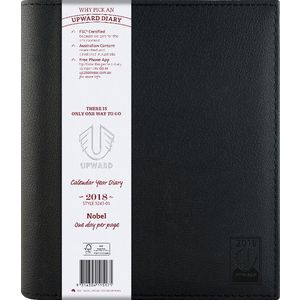 Upward Nobel A4 Day to Page 2018 Diary Leather Look