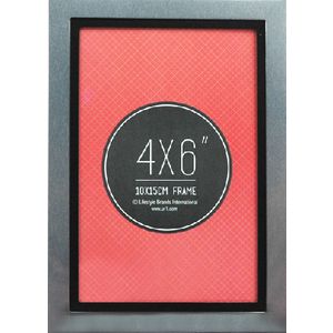 Lifestyle Brands Metropole Frame 4 x 6" Silver and Black