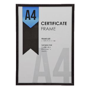 Lifestyle Brands Certificate Frame A4 Value 5 Pack Black