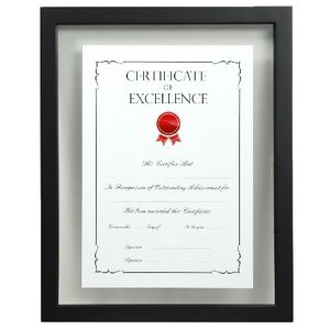 Lifestyle Brands Floating Certificate Frame A4 25 Pack Black