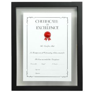 Lifestyle Brands Floating Certificate Frame A4 5 Pack Black