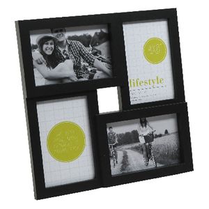 Lifestyle Brands Frame with 4 4x6" Openings 10 Pack Black