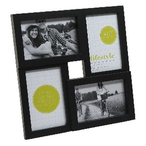 Lifestyle Brands Frame with 4 4x6" Openings Black