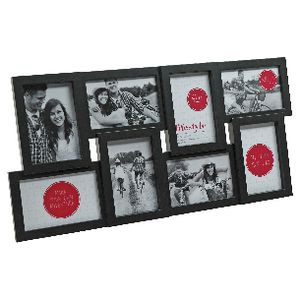 Gallery Frame with 8 4x6" Openings Black