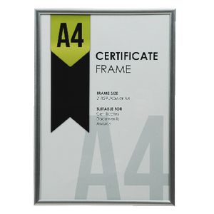Lifestyle Brands A4 Certificate Frame Silver