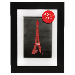 Poster Frame A3 with A4 Opening Black