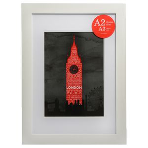Lifestyle Poster Frame A2 with A3 Opening White 5 Pack