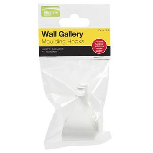 Picture Moulding and Rail Hooks 4 Pack
