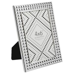 Avery Checked Frame 4 x 6" Silver
