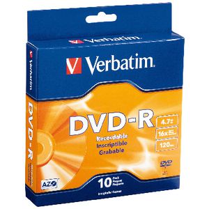 Verbatim DVD-R 4.7GB 16x Spindle 10 Pack
