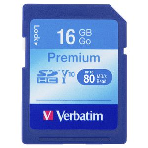 Verbatim 16GB Premium SDHC Memory Card