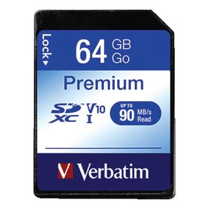 Verbatim 64GB Premium SDHC Memory Card