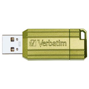 Verbatim 8GB Store N Go USB 2.0 Flash Drive Pinstripe Green