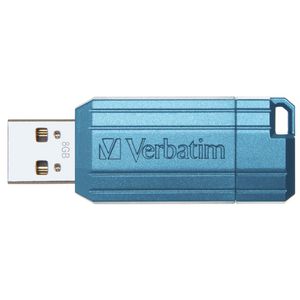 Verbatim 8GB Store N Go USB 2.0 Flash Drive Pinstripe Blue