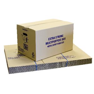 Visy 575 x 375 x 340mm Multipurpose Box with Handles 10 Pack