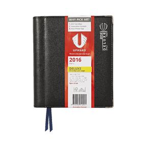 Upward Deluxe A5 Day to Page 2016 Diary Black