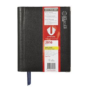 Upward Deluxe B5 Day to Page 2016 Diary Black