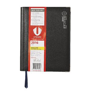 Upward Deluxe B5 Week to View Vertical 2016 Diary Black