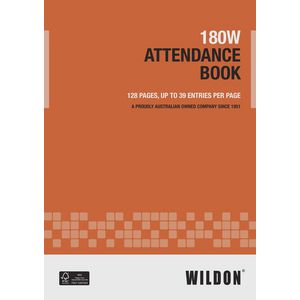 Wildon 180 Attendance Book