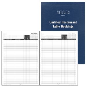 Wildon 580W Undated Restaurant Bookings Book