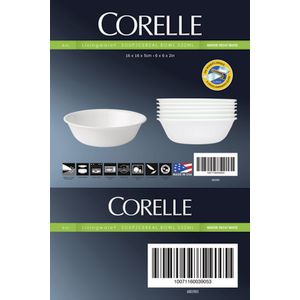 Corelle Livingware Soup & Cereal Bowl 532mL 6 Pack White