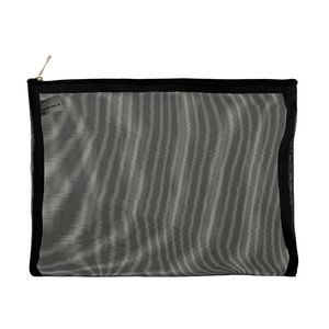 X Mesh Oversized Pencil Case Black