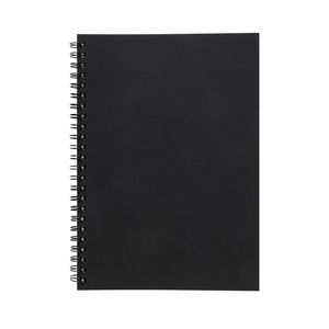 X A5 Pressboard Spiral Notebook 160 Page Black