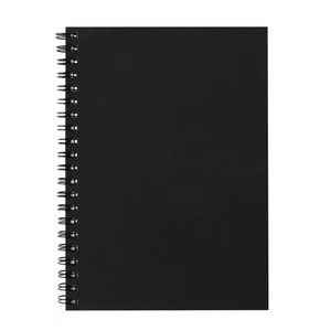 X B6 Pressboard Spiral Notebook 160 Page Black