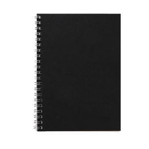 X B6 Pressboard Spiral Notebook 96 Page Black