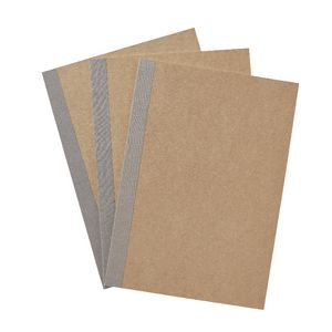 X A5 Ruled Notebooks Kraft 3 Pack