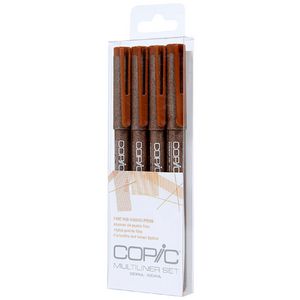 Copic Multiliner Marker Assorted Sepia 4 Pack