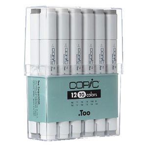 Copic Original Dual Nib Marker Toner Grey 12 Pack