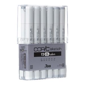 Copic Sketch Markers Cool Grey 12 Pack