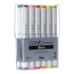 Copic Sketch Markers Assorted 12 Pack