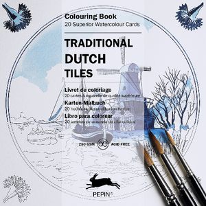 Pepin Colouring Cards Dutch Traditional Tiles
