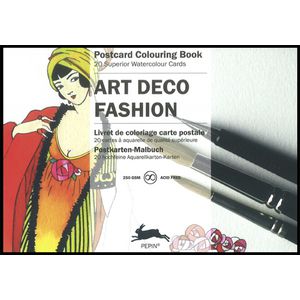 Pepin Postcard Colouring Book Art Deco Fashion