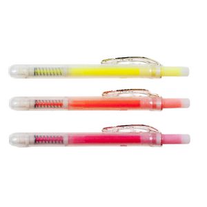 Yoobi Retractable Highlighters Multicolour 3 Pack